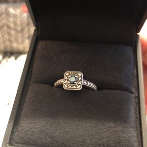 Blue Diamond Ring